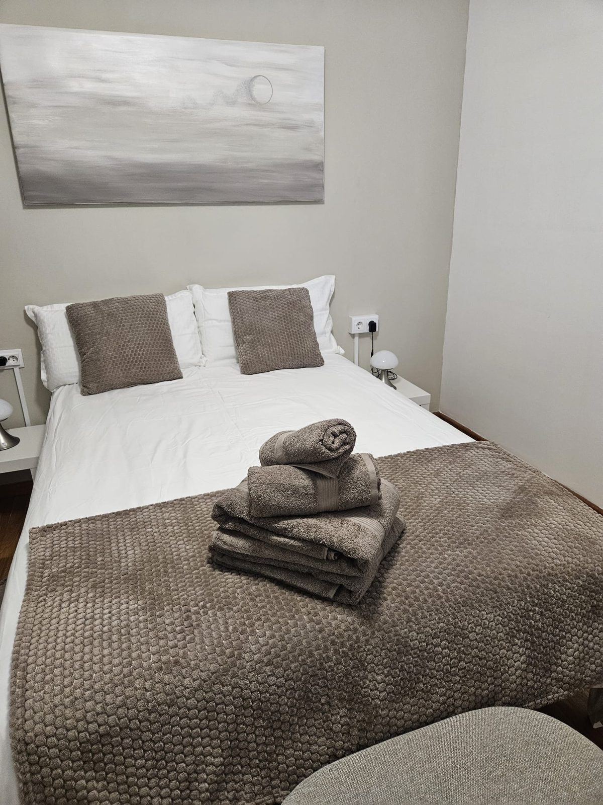 Grey double bedroom